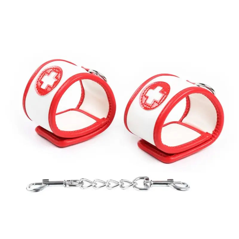 Nurse Role Play Restraints – 4-pc Medical Bondage Cuffs & Blindfold