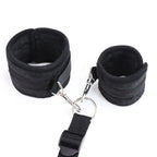 Under-Bed Restraint Set — Soft Plush Wrist & Ankle Cuffs with Belt