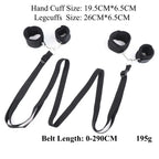 Under-Bed Restraint Set — Soft Plush Wrist & Ankle Cuffs with Belt