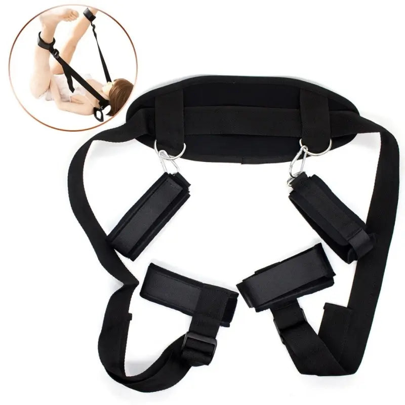 Adjustable Nylon Wrist & Ankle Cuffs Set – Padded, Heavy-Duty Restraints