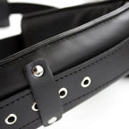 Adjustable Leather Leg Spreader Restraints - Premium BDSM Thigh Cuffs for Couples