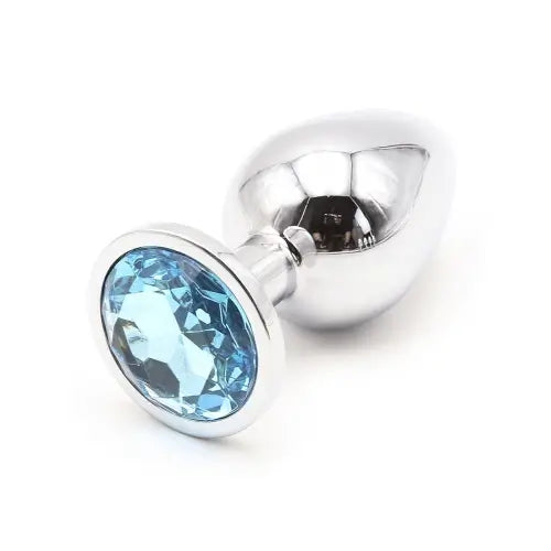 Metal Jeweled Butt Plug, 3 Sizes, Non-Porous, Multi-Color Gems