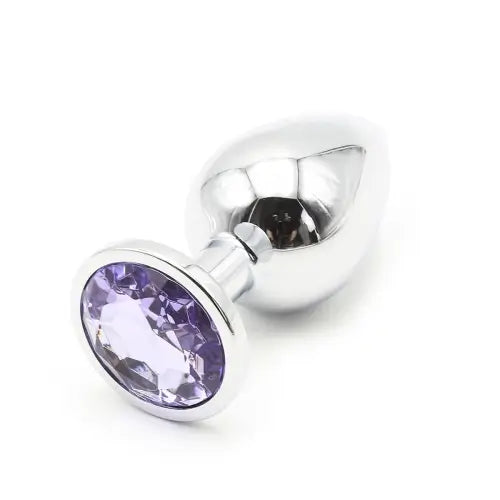 Metal Jeweled Butt Plug, 3 Sizes, Non-Porous, Multi-Color Gems