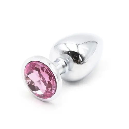 Metal Jeweled Butt Plug, 3 Sizes, Non-Porous, Multi-Color Gems