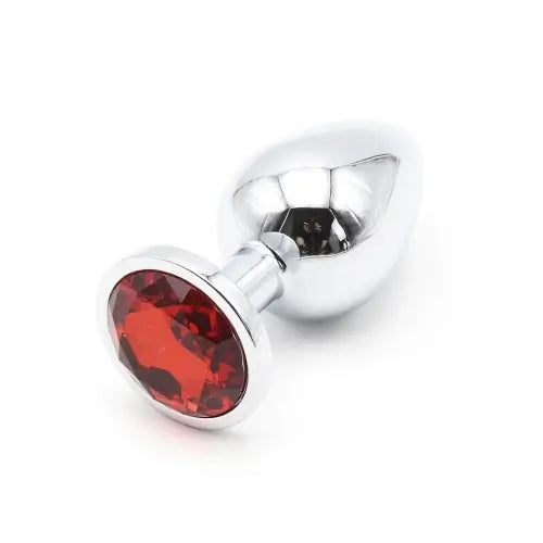 Metal Jeweled Butt Plug, 3 Sizes, Non-Porous, Multi-Color Gems