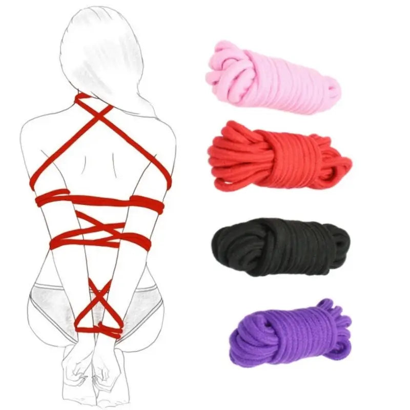 5m/16.4ft Bondage Rope with Metal Tips