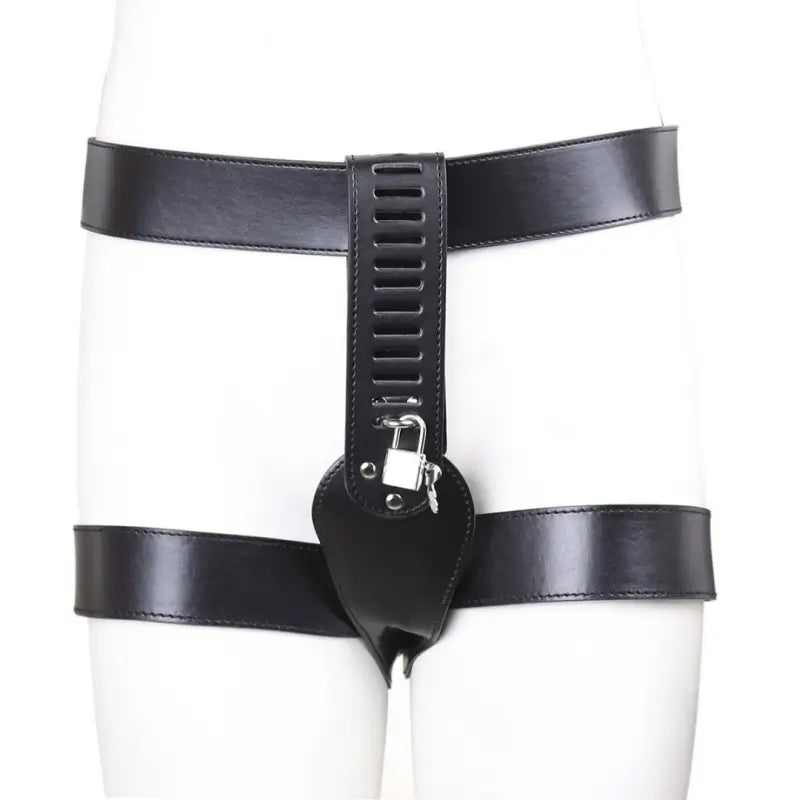 Leather Chastity Belt for Women – Adjustable Lockable Harness
