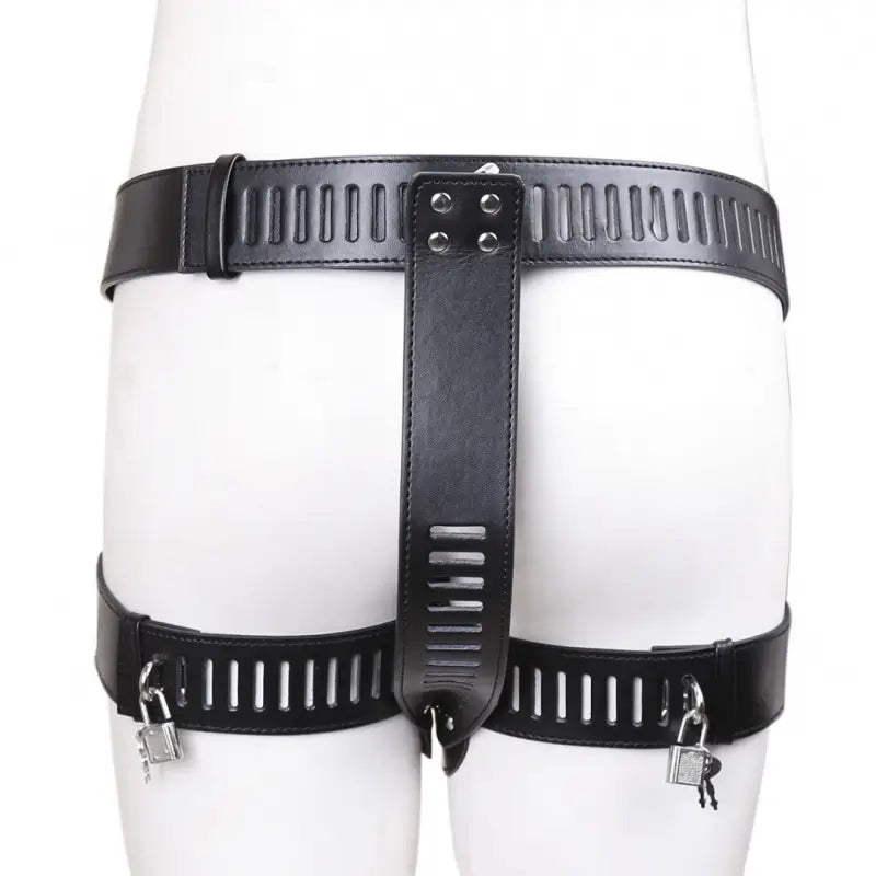 Leather Chastity Belt for Women – Adjustable Lockable Harness