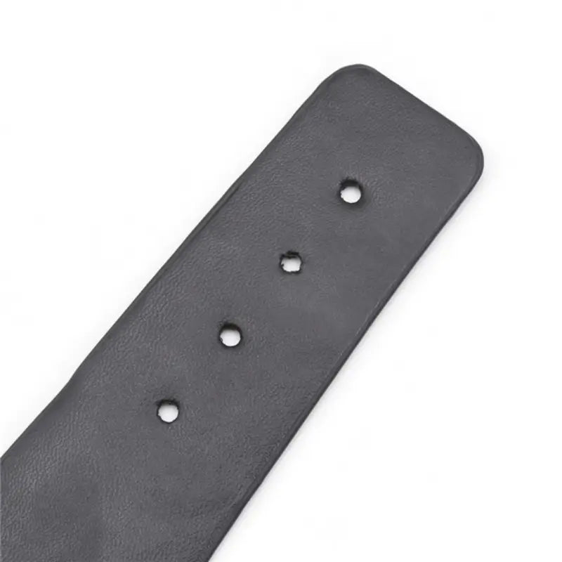 Black Leather Posture Collar with Chains – Adjustable Fetish Neckwear