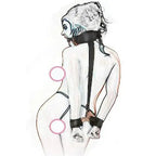 Neck-to-Wrist Restraint with Ball Gag, Adjustable Collar & Cuffs