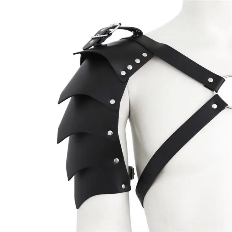 PU Leather Shoulder Armor X Chest Harness