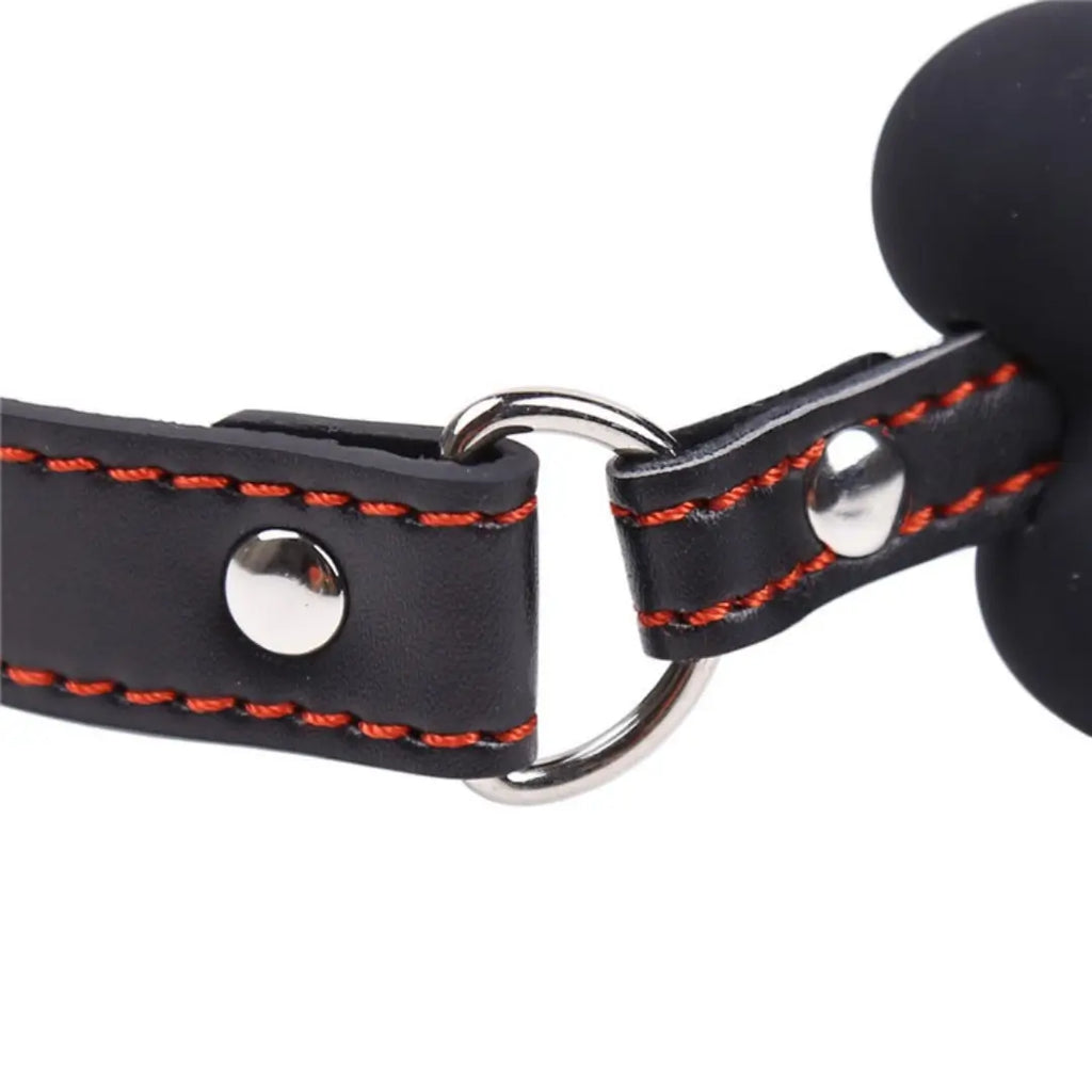 Bone-Shaped Silicone Gag – Adjustable Pet Play Mouth Gag for Couples BDSM