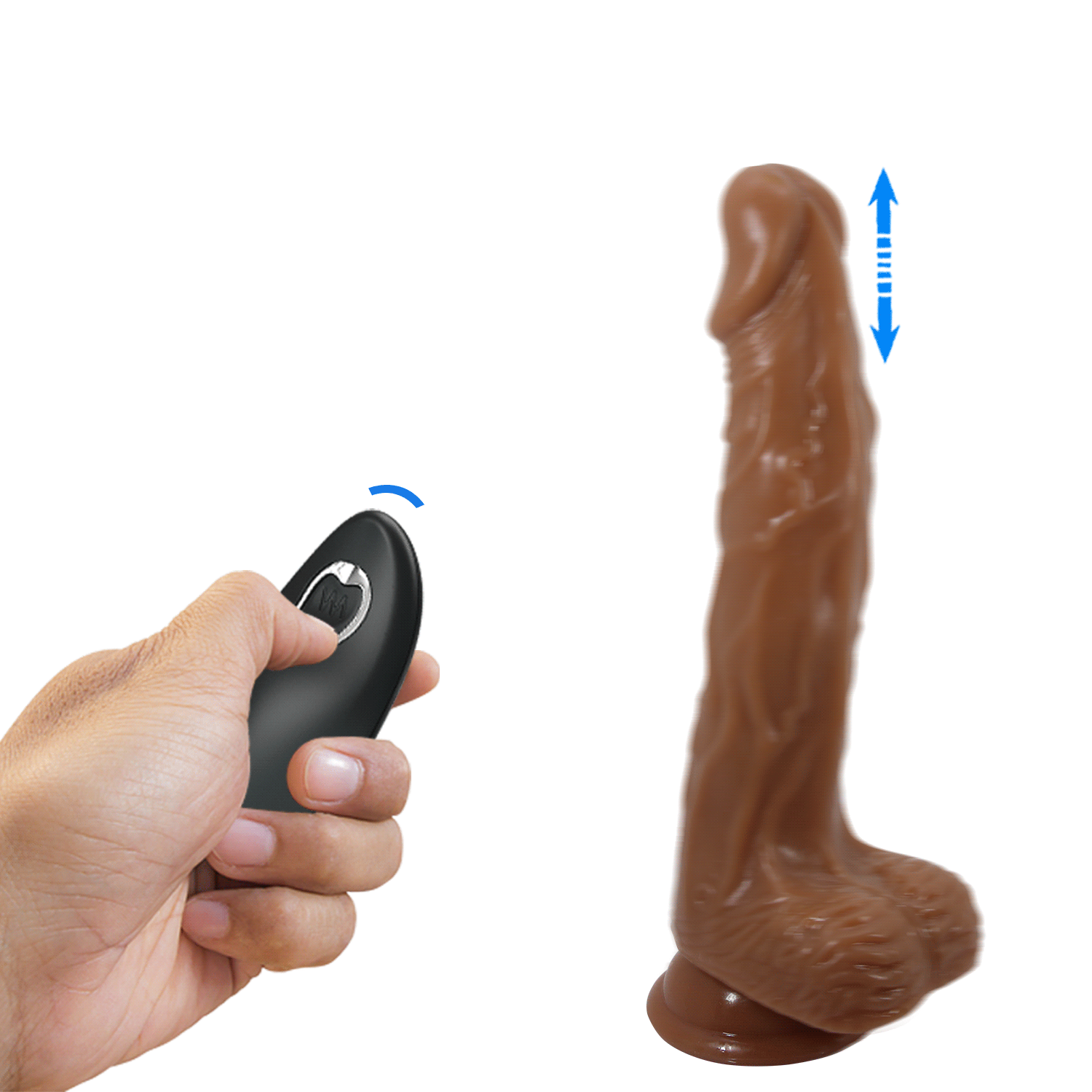 Remote Thrusting & Rotating Realistic Dildo — USB Rechargeable