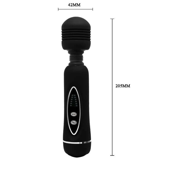 Power Wand Massager — 12 Modes, Silicone Head, Flexible Neck