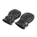 Locking PU Padded Bondage Mittens — Adjustable Sponge Restraint Gloves