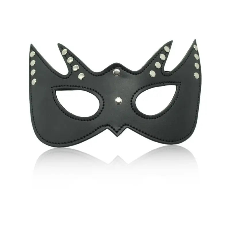 Blindfold Mask – Leather look eye mask with studs, ideal for intimate play and sensory deprivation.