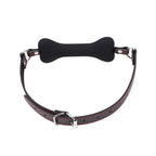 Bone-Shaped Silicone Gag – Adjustable Pet Play Mouth Gag for Couples BDSM