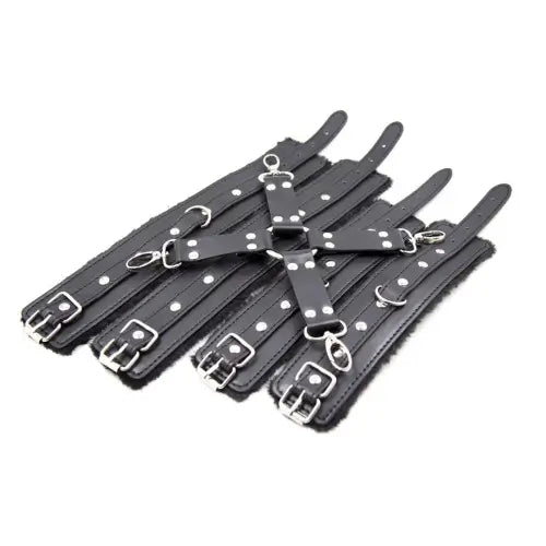 Hogtie Kit – Adjustable Faux‑Fur Lined Restraints for Couples
