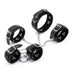 Hogtie Kit: 5-Piece PU Leather Bondage Restraint Set