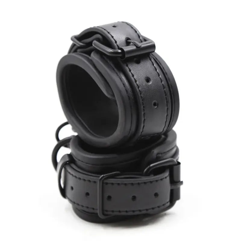 Padded Sponge Handcuffs — Soft Faux Leather Couples Restraints
