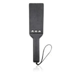 Split Slapper Spanking Paddle, Red Patent PU with Wrist Loop