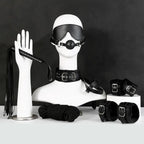 7-Piece Plush Bondage Kit — PU Leather Restraints