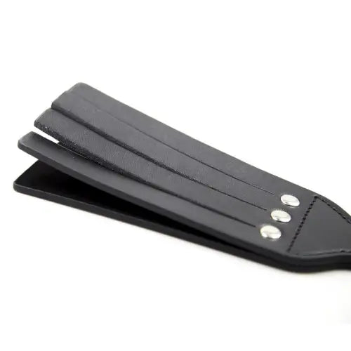 Split Slapper Spanking Paddle, Red Patent PU with Wrist Loop