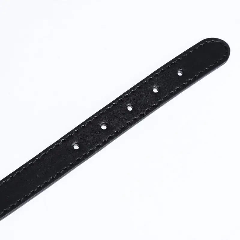 Leather BDSM Collar with Bell - Adjustable Bondage Restraint