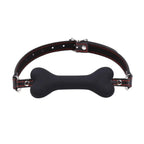 Bone-Shaped Silicone Gag – Adjustable Pet Play Mouth Gag for Couples BDSM