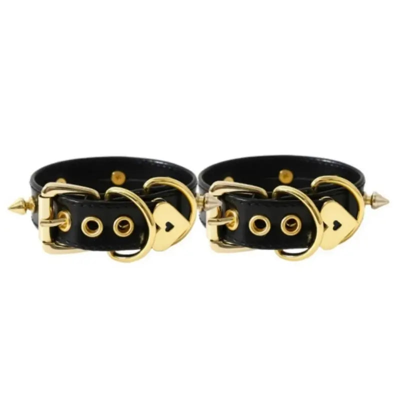 Premium Adjustable Bondage Cuff Set with Heart Accents for Secure Play