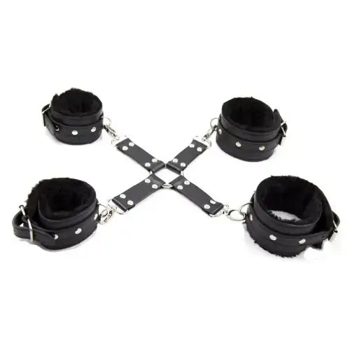 Hogtie Kit – Adjustable Faux‑Fur Lined Restraints for Couples