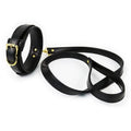 PU Leather BDSM Collar and Leash Set, Adjustable Padded Neck
