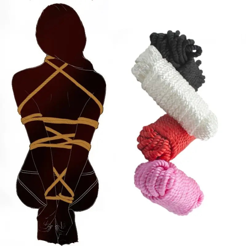 10m Silky Bondage Rope for Shibari, Couples Play & Crafts