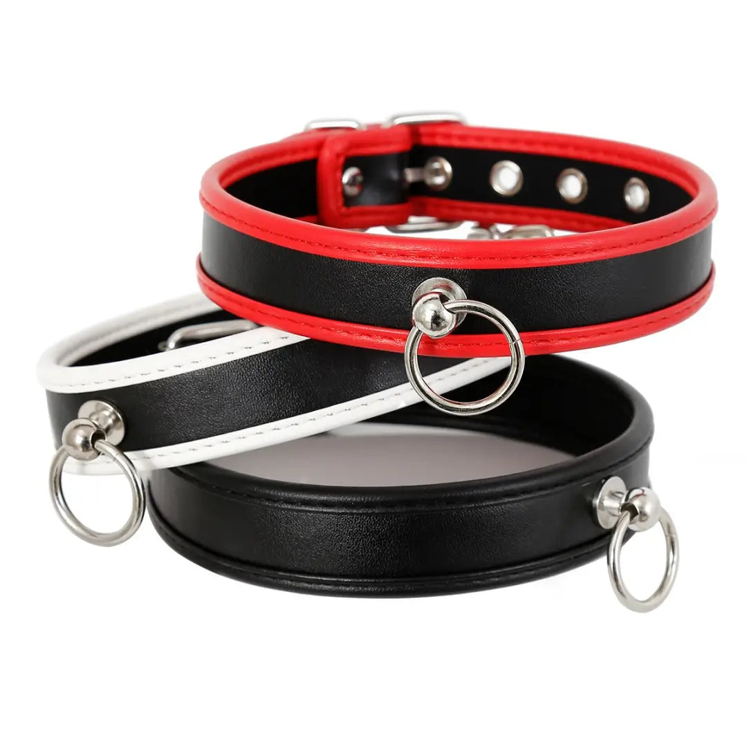 BDSM Collar: Adjustable Leather Restraint