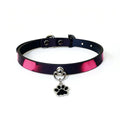 Style F thermochromic collar with paw charm, front view - Dominitoy XL2334 color changing day collar that turns pink