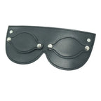 Adjustable PU Leather Blindfold – Blackout Eye Mask for BDSM Sensory Play