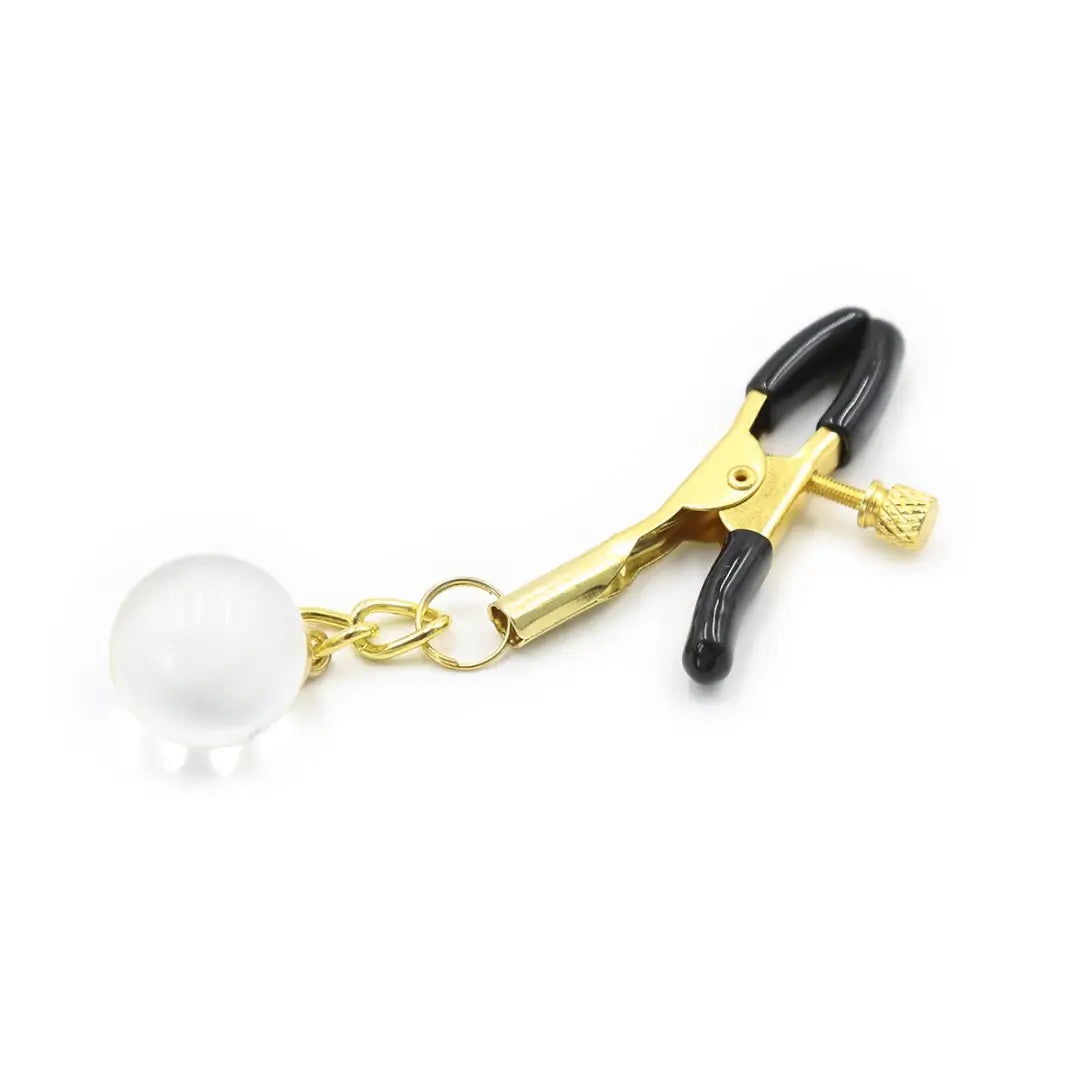 Crystal Glass Bead Nipple Clamps