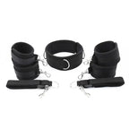 Hogtie Kit — Adjustable Padded Collar & Cuffs Set for Comfortable Bondage