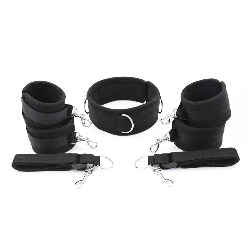 Hogtie Kit — Adjustable Padded Collar & Cuffs Set for Comfortable Bondage