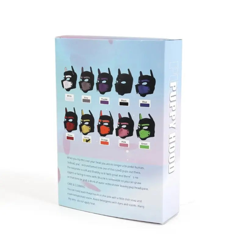 Neoprene Puppy Hood with Removable Muzzle — Unisex Pup Play Mask