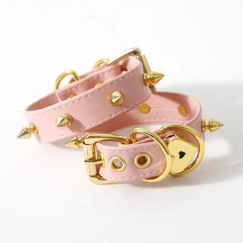 Premium Adjustable Bondage Cuff Set with Heart Accents for Secure Play