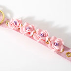 Rose-Studded Spike Cuffs — Adjustable Faux Leather Wrist & Ankle Restraints