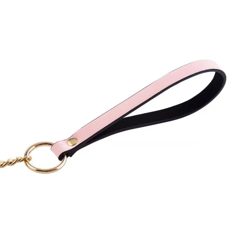 Glow-in-the-Dark BDSM Collar Leash Set with Gold Chain