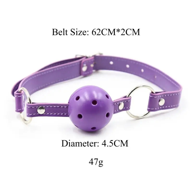 Silicone Ball Gag with Adjustable PU Leather Strap