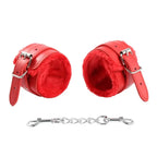 Plush Leatherette Ankle & Wrist Cuffs – Adjustable BDSM Restraints