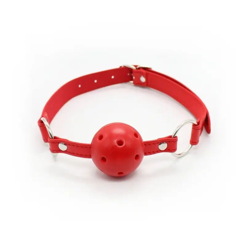 Silicone Ball Gag with Adjustable PU Leather Strap