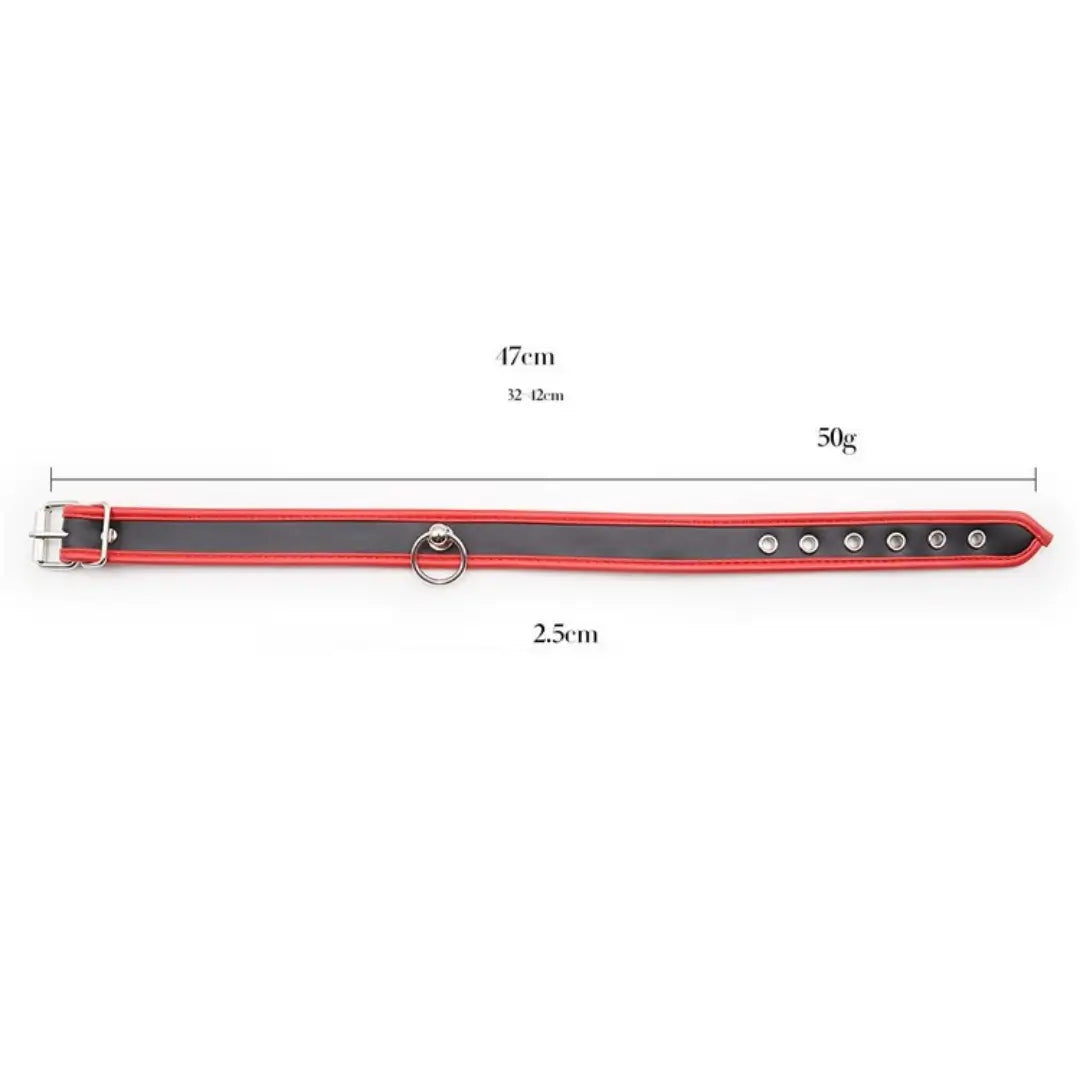 BDSM Collar: Adjustable Leather Restraint