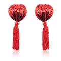 Heart Shaped Nipple Covers with Sequins + Tassels