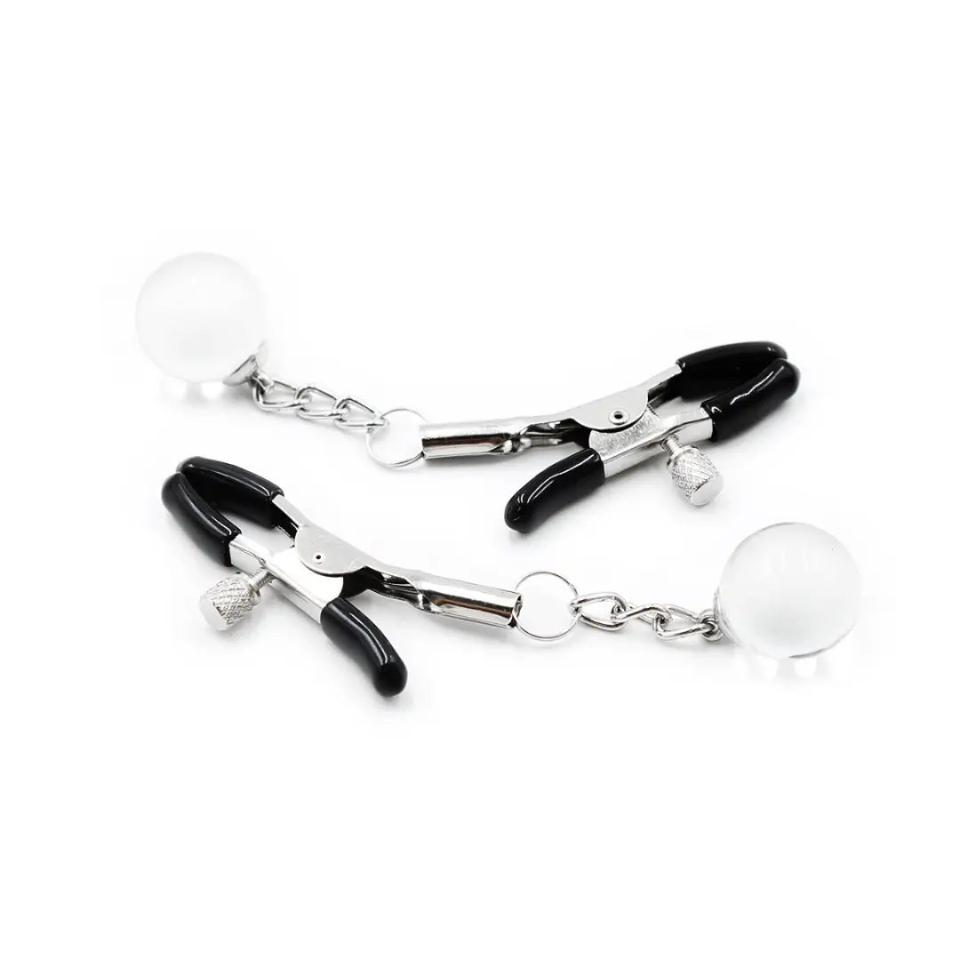 Crystal Glass Bead Nipple Clamps