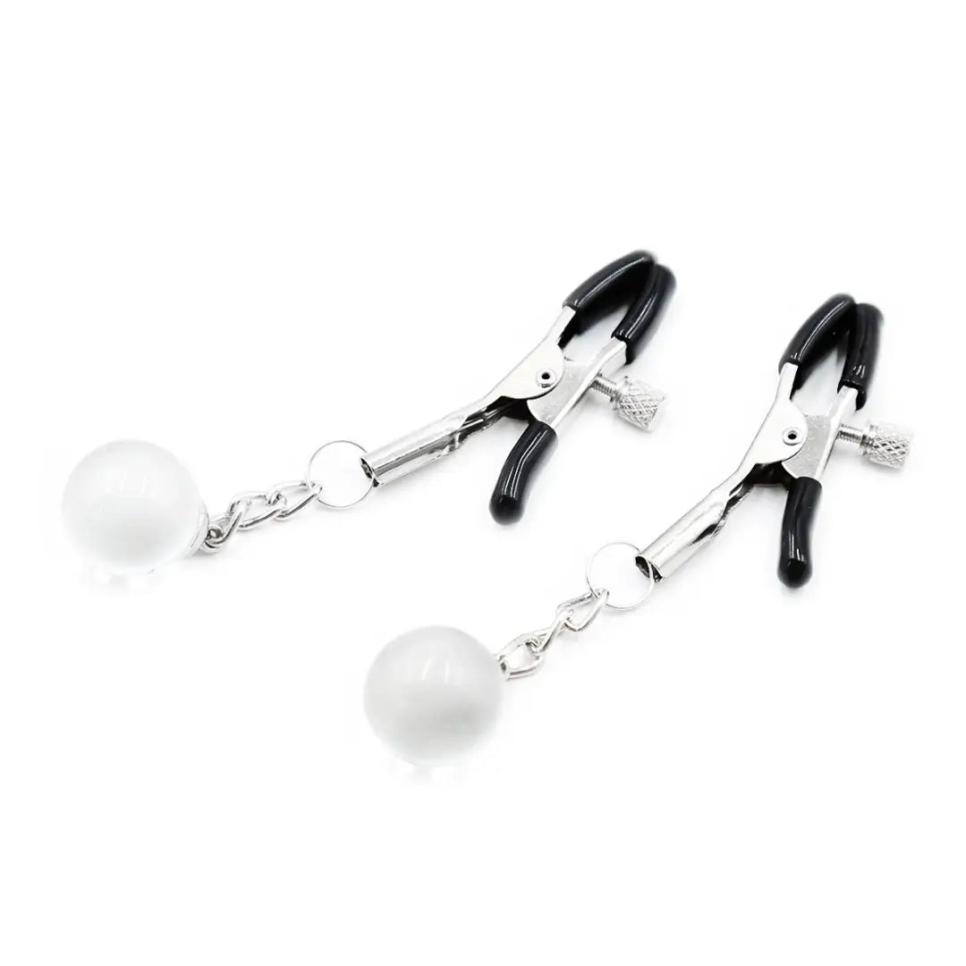 Crystal Glass Bead Nipple Clamps